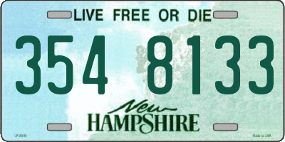NH license plate 3548133