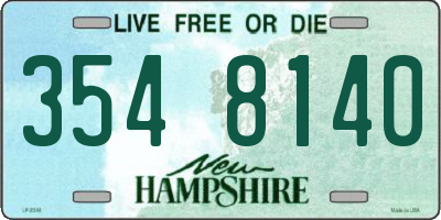 NH license plate 3548140