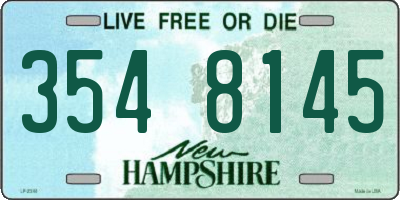 NH license plate 3548145