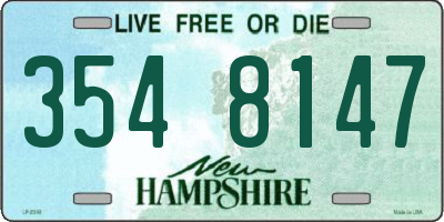 NH license plate 3548147