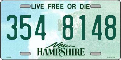 NH license plate 3548148