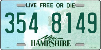 NH license plate 3548149