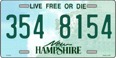 NH license plate 3548154