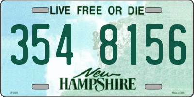 NH license plate 3548156