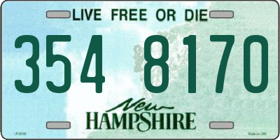 NH license plate 3548170