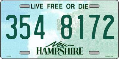 NH license plate 3548172