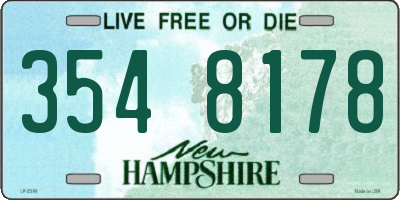 NH license plate 3548178
