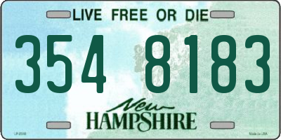 NH license plate 3548183