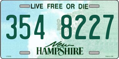 NH license plate 3548227