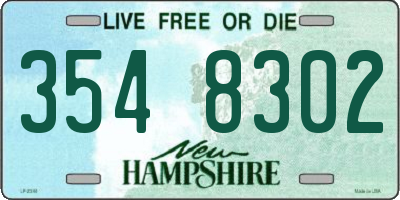 NH license plate 3548302