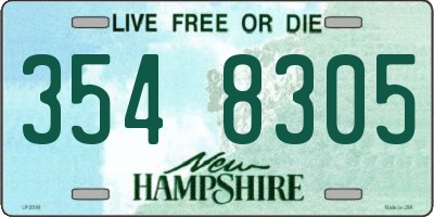 NH license plate 3548305