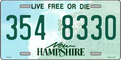 NH license plate 3548330