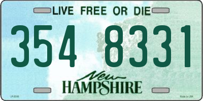 NH license plate 3548331
