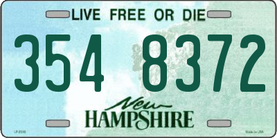NH license plate 3548372