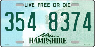 NH license plate 3548374