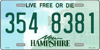 NH license plate 3548381