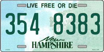 NH license plate 3548383