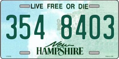 NH license plate 3548403