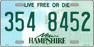 NH license plate 3548452