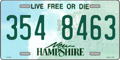 NH license plate 3548463