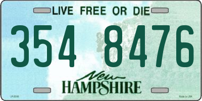 NH license plate 3548476