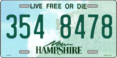 NH license plate 3548478