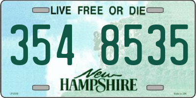 NH license plate 3548535