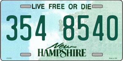 NH license plate 3548540