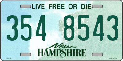NH license plate 3548543