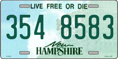 NH license plate 3548583
