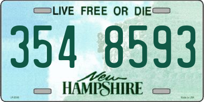 NH license plate 3548593
