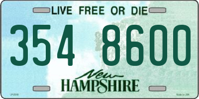 NH license plate 3548600