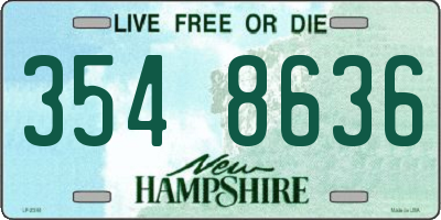 NH license plate 3548636