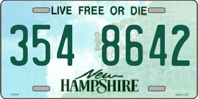 NH license plate 3548642