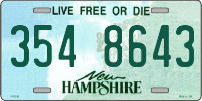 NH license plate 3548643