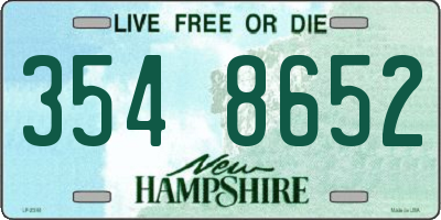 NH license plate 3548652