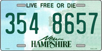 NH license plate 3548657