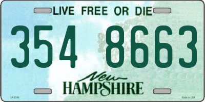 NH license plate 3548663