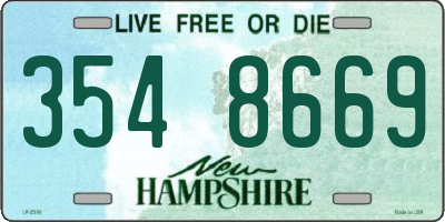 NH license plate 3548669