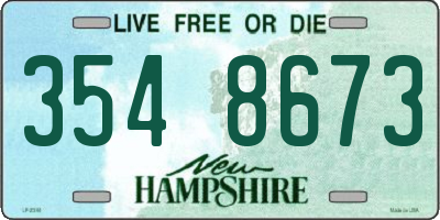 NH license plate 3548673