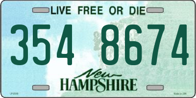 NH license plate 3548674