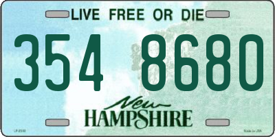 NH license plate 3548680