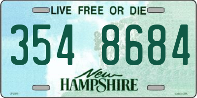 NH license plate 3548684