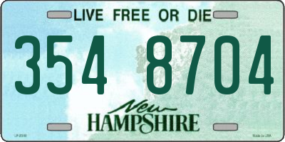 NH license plate 3548704