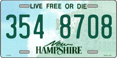 NH license plate 3548708