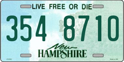 NH license plate 3548710