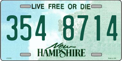 NH license plate 3548714