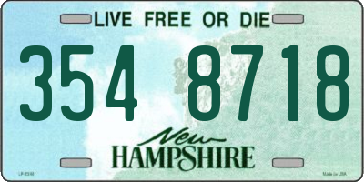 NH license plate 3548718