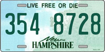 NH license plate 3548728