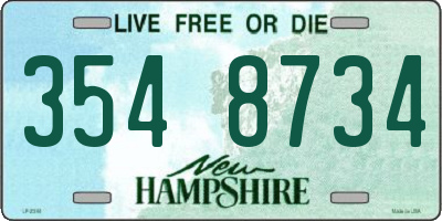 NH license plate 3548734